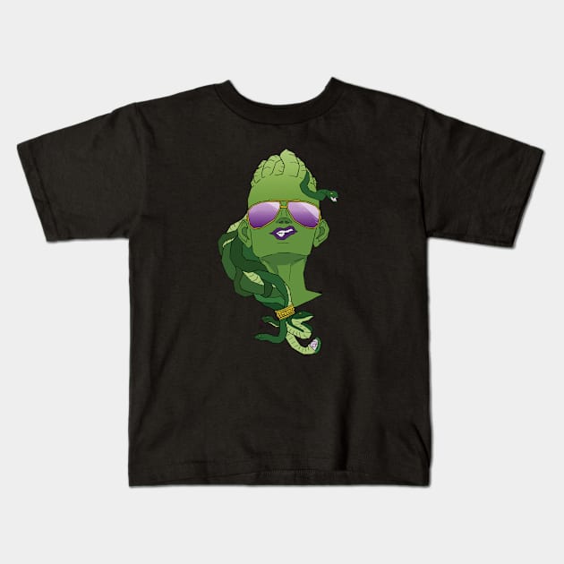 Medusa Kids T-Shirt by randamuART